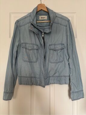 BB Dakota Light Blue Denim-Style Utility Jacket